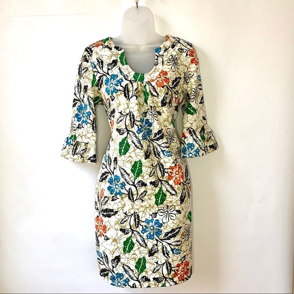 Anthro Aryeh Print 3/4 Sleeve Dress